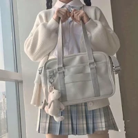 2021 japanese designer vintage shoulder bag brand large uniform messenger bag jk school bags leather handbags girl casual totes