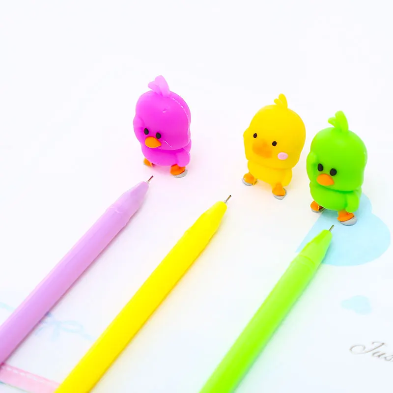 Корейский каваи курица гелевая ручка милый аниме мультфильм канцелярские товары