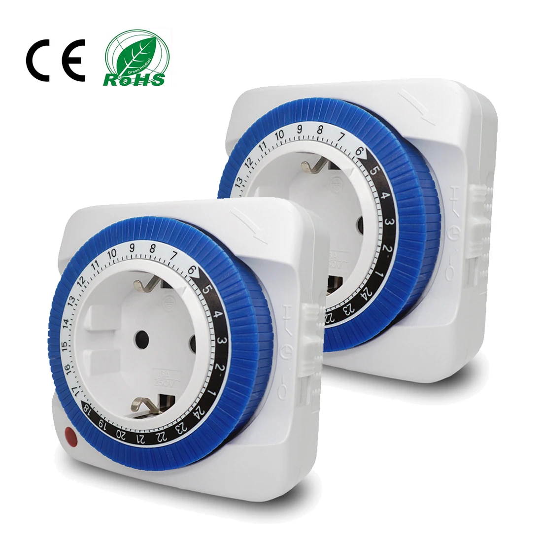 

Timer Switch Timer Plug in 24 Hours Mechanical Grounded Programmable Smart Countdown Switch Socket Indoor Auto Power off