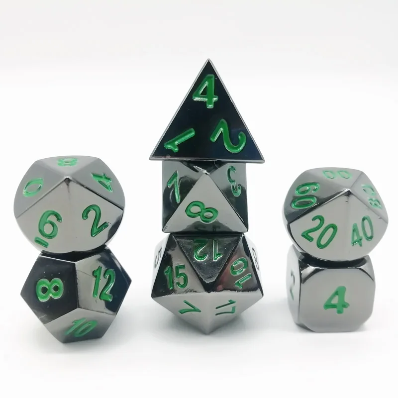 Металлические игральные кости дизайн под заказ набор игральных костей