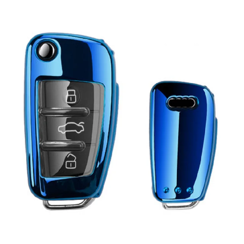 ТПУ чехол для ключей автомобиля мягкий Audi A1 A3 A4 A5 Q7 A6 C5 C6 A7 A8 R8 аксессуары