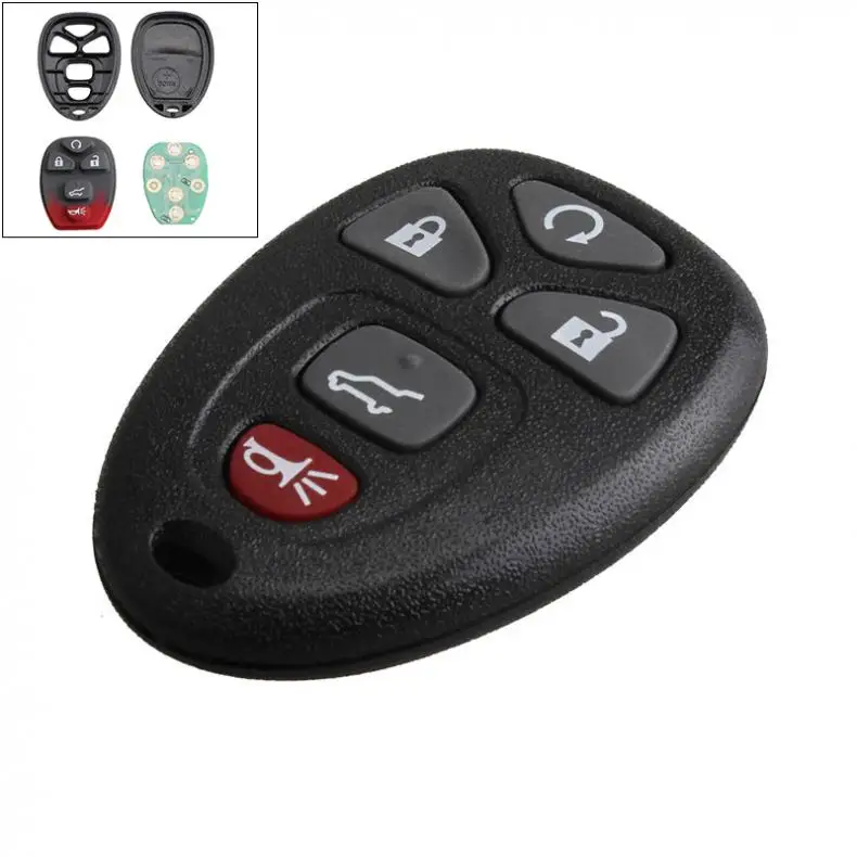 

315MHz 5 Buttons Car Remote Start Keyless Entry Auto Key Fob OUC60270 15913415 Replacement Fit for Buick Cadillac Chevrolet