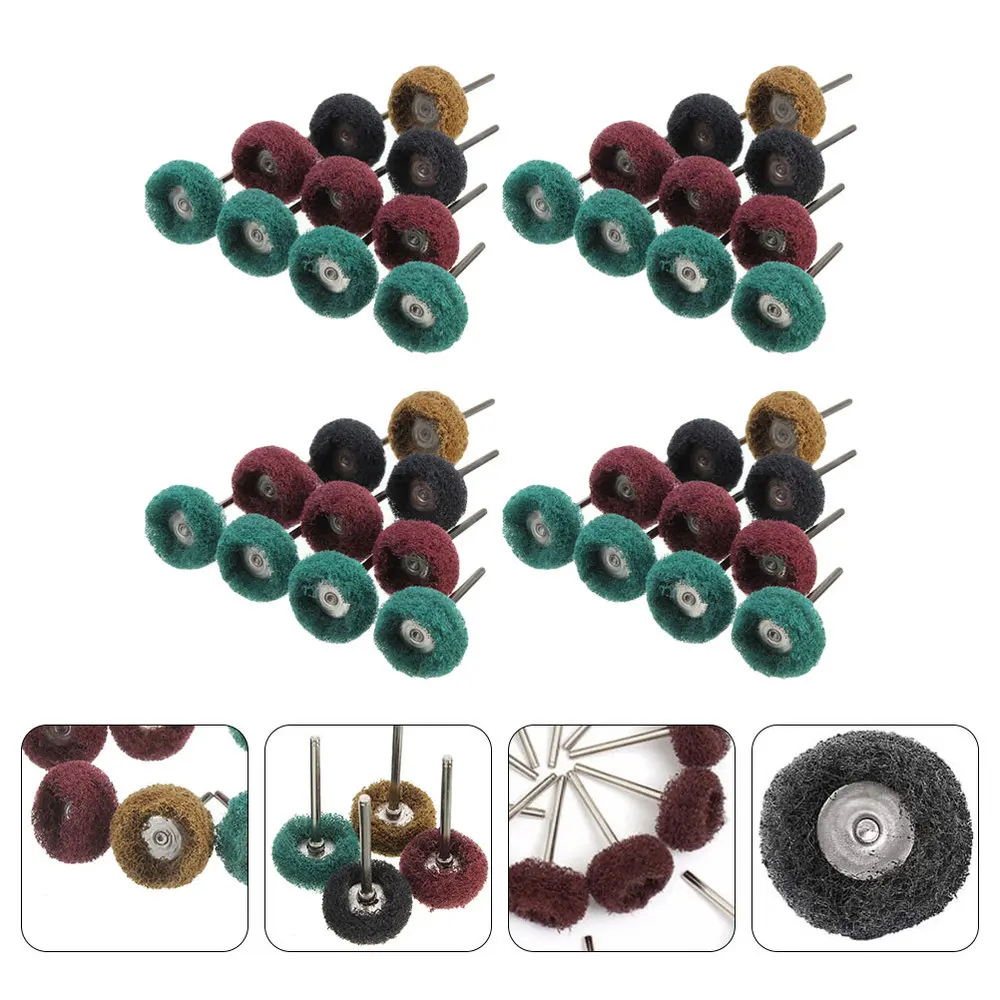 

40pcs Creative Polishing Brush Scouring Pad Polishing Wheel (Assorted Color)