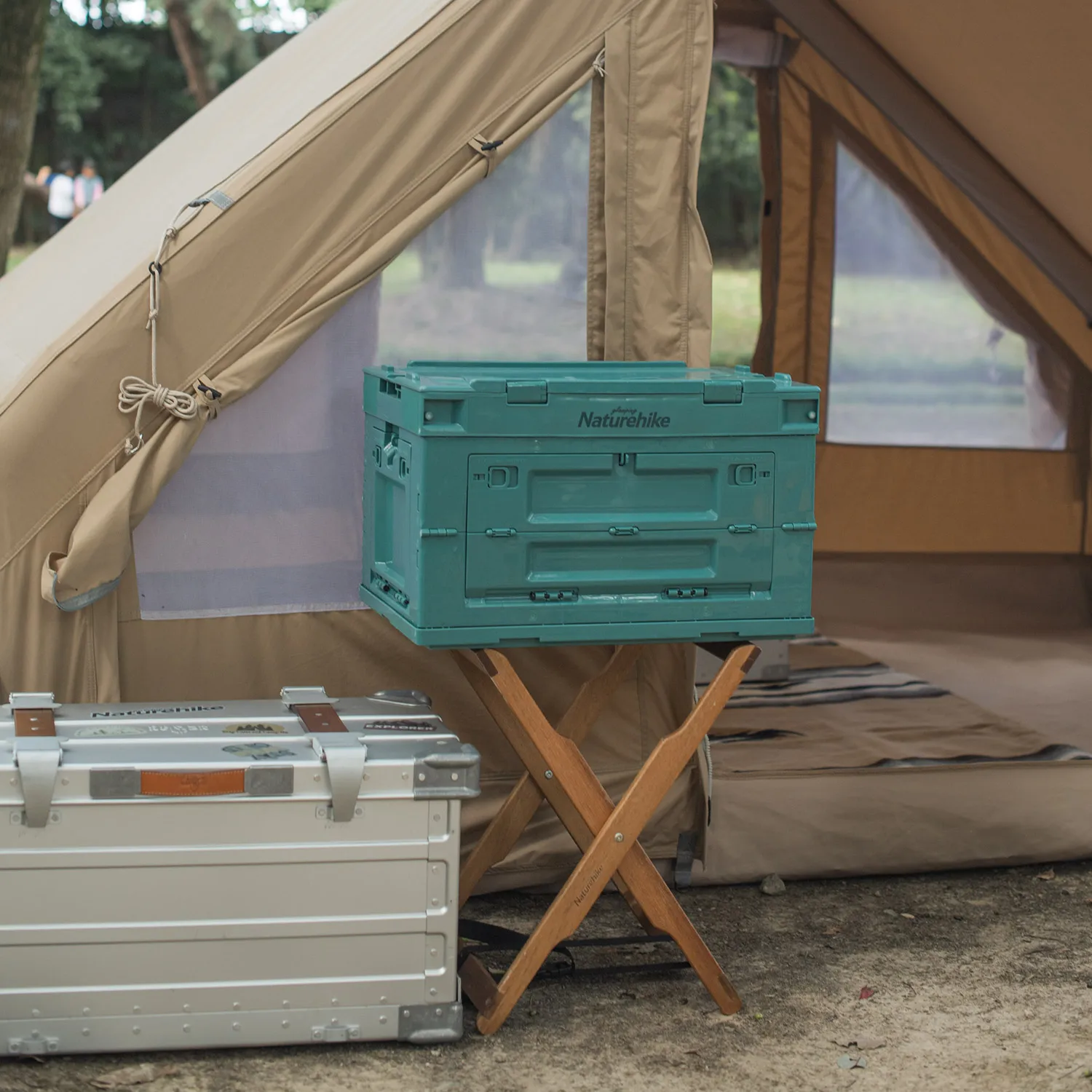 

Naturehike 50L Folding Storage Box Portable Large Capacity PP Organizer Food Container Double Door Travel Sundry Tool Stackable