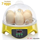 Инкубатор для 7 яиц, 110 В220 В, полностью автоматический, цифровой, с регулируемой температурой