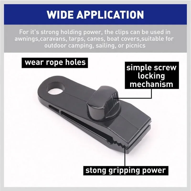 Фиксированный пластиковый зажим для наружной палатки | Дом и сад