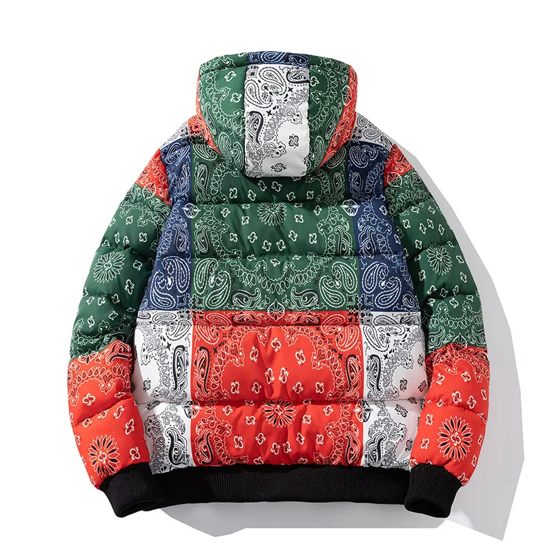 Winter Couple Jacket Korean Version of The Trend of Short Hooded Color Cotton-padded Men's Cotton-padded Jacket Student Hoodies