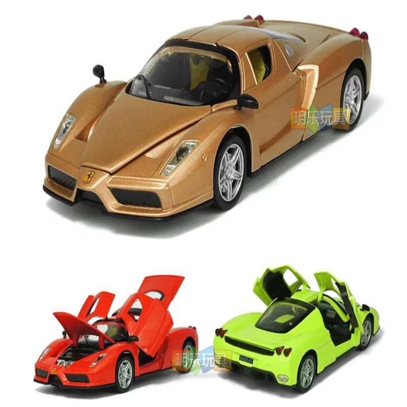 1:32 игрушечный автомобиль Ferrari Enzo металлический литой спортивный модель звук и