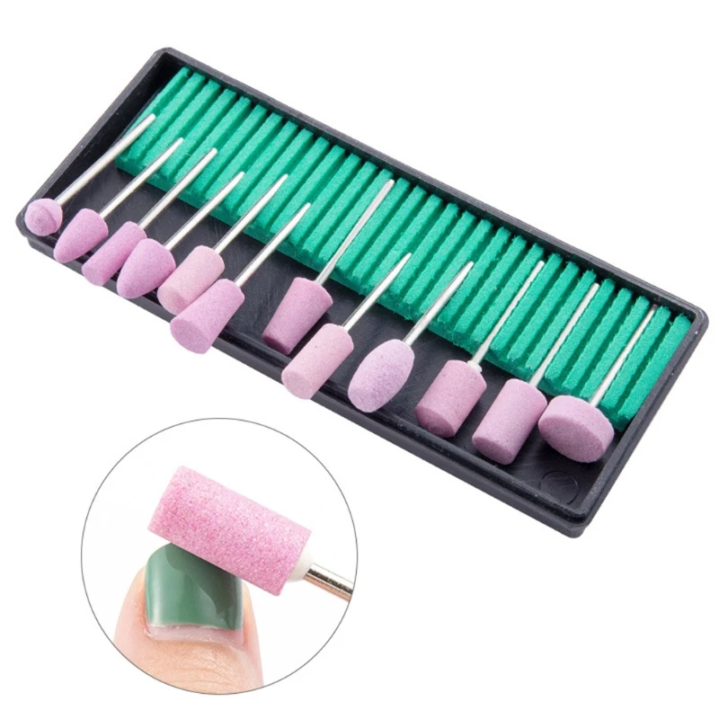 

12Pcs Mill Drill Bits Set Professional Manicure Pedicure Polishing Tools Set Nail Drill Machine Heads Set Nail Accessory