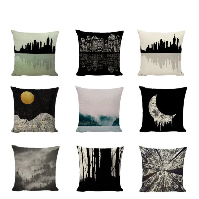 Высококачественные наволочки с изображением природы разноцветные для подушек