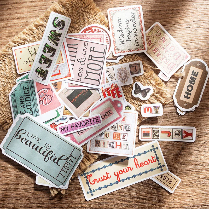 

Vintage English Entry Label TN Stickers Travel Junk Journal Craft Paper Card Scrapbooking Craft Diary Album Decorative