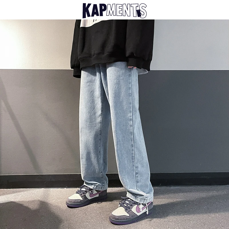 

Мужские Мешковатые джинсовые брюки kapment, одежда 2022, мужские повседневные джинсовые брюки, корейские брюки-султанки с эффектом потертости