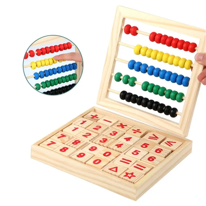 

Kids Children Early Learning Toys Wooden Abacus Colorful Beads Counting Number Maths Montessori Educational Toy for Baby