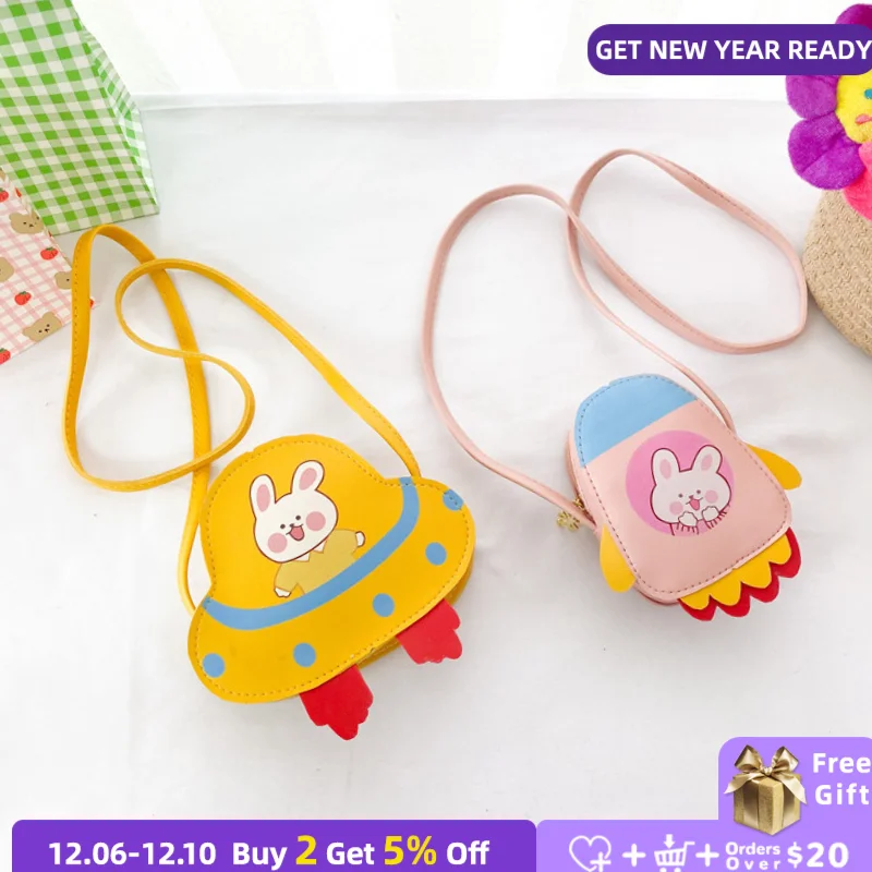 

Cartoon Bunny Children Coin Purse PU Leather Baby Girls Mini Shoulder Crossbody Bags Kids Gift Cute Boys Small Wallet Handbags