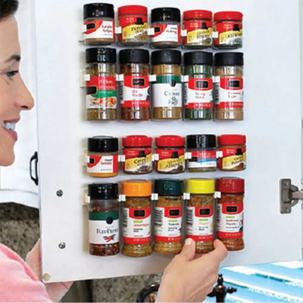 4 шт. стеллаж для специй органайзер настенный шкаф дверь Висячие баночки набор