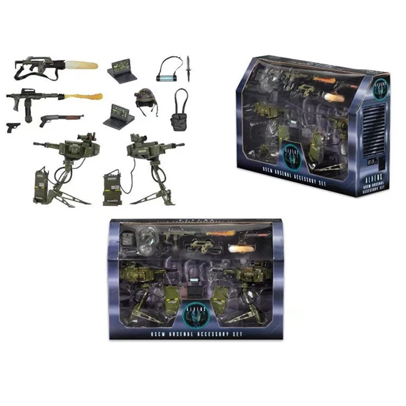 Набор аксессуаров NECA Alien Uscm фигурка Коллекционная модель игрушки 14 шт./комплект -