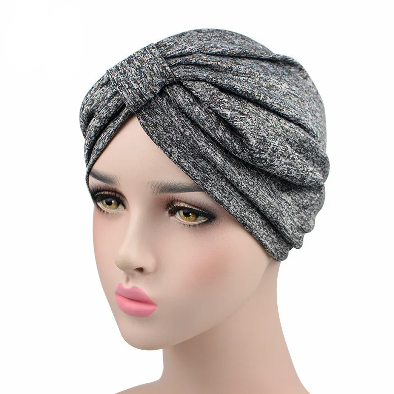 Модная женская шапка из спандекса суперэластичная бандана для головы в спортивном стиле аксессуары для волос мусульманский тюрбан