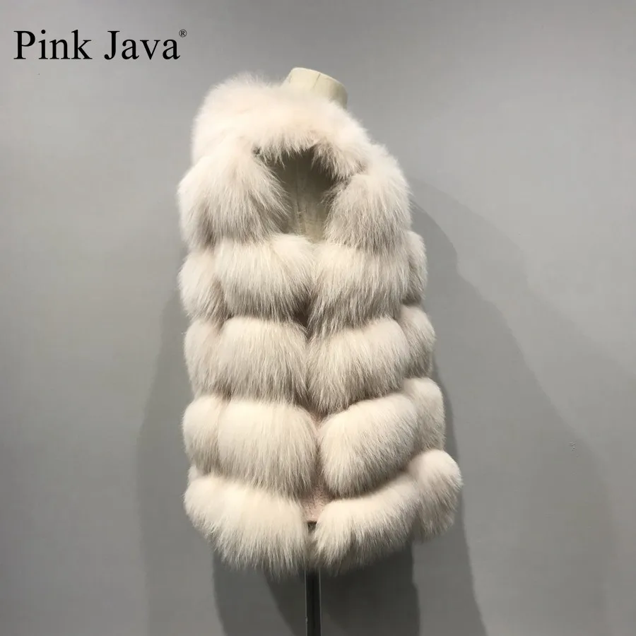 Розовая java QC19108 фотосессия детский меховой жилет наряд из натурального Лисьего