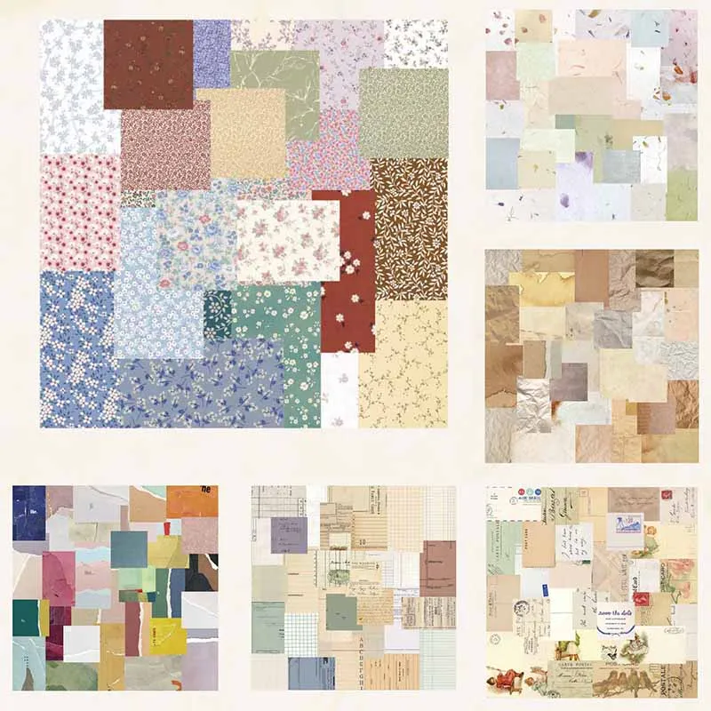 

Material Paper Student Stationery Cottage Garden Series Base Paper Light Retro Handbook Decoration Postcard Wall Decoration