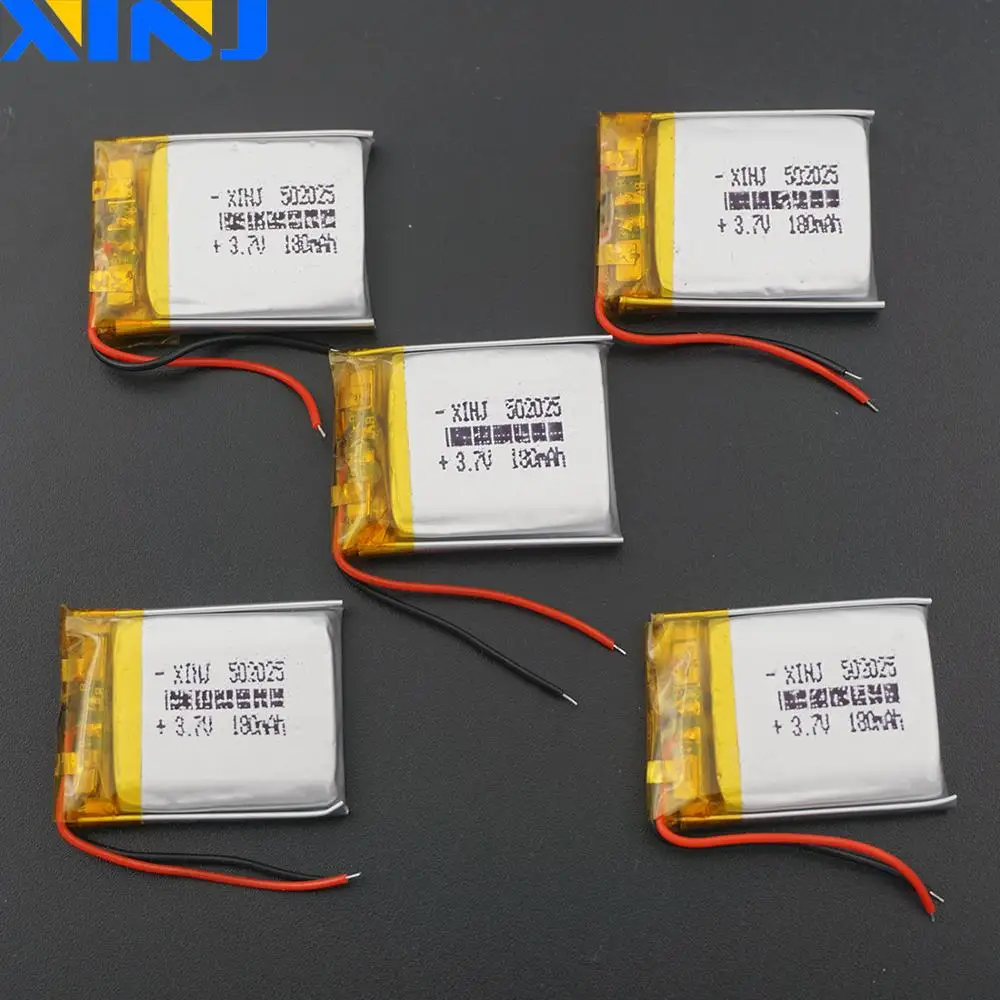 Аккумулятор XINJ 3 7 в 180 мА ч литий-полимерный 502025 для очков MP4 смарт-часов