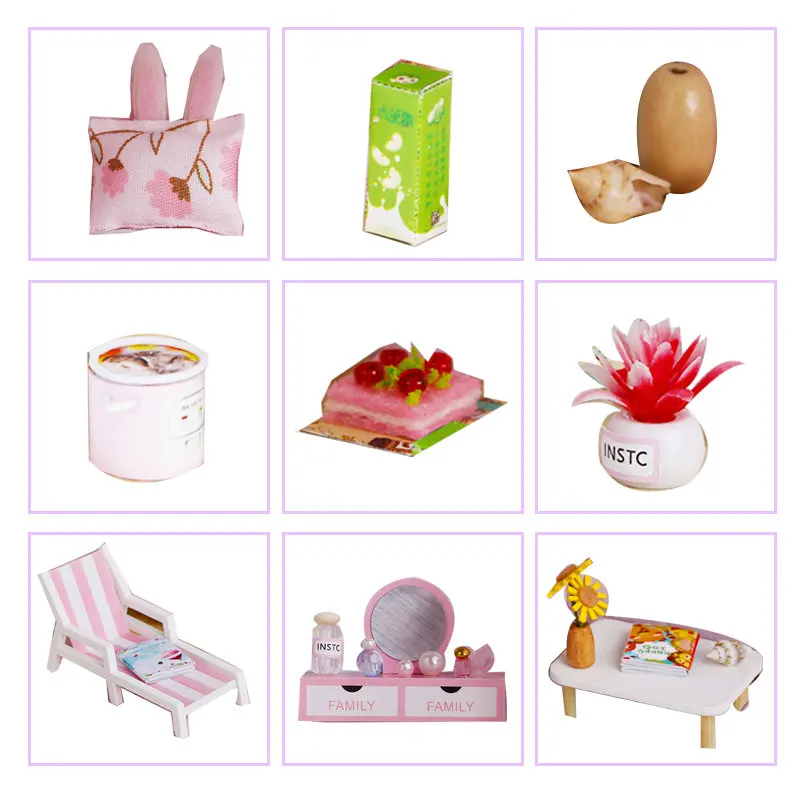 Большой кукольный домик деревянная мебель вилла кухня Сделай Сам большие