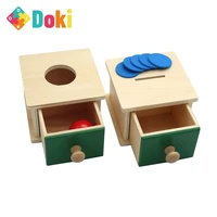 doki montessori educational wooden wooden toy kindergarten wafer drawer chest ball square wooden puzzle baby educational toys