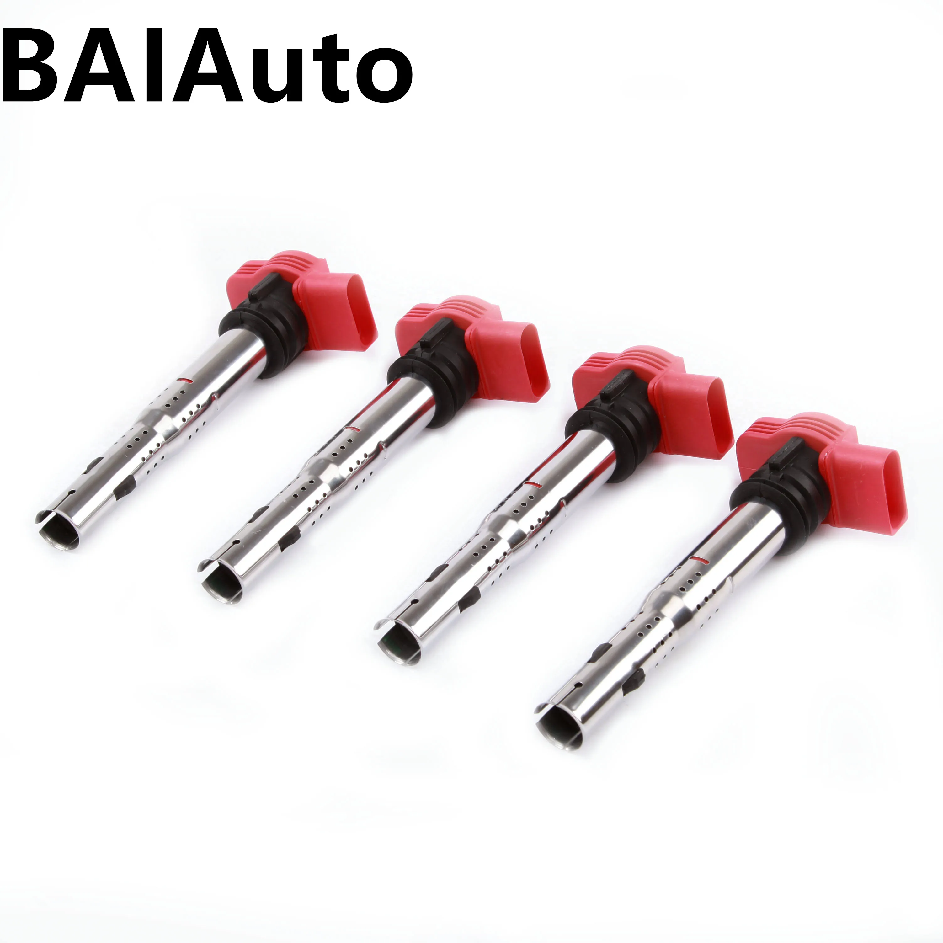 4 шт. UF 529 красного цвета 12V катушки зажигания блок для Audi A4 A5 A6 Quattro Q5 Q7 R8 S4 S6 VW Touareg