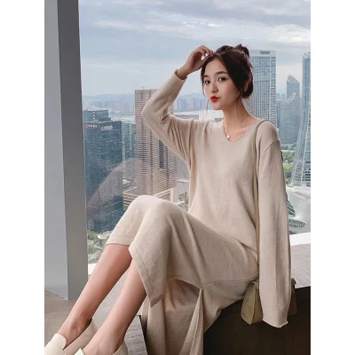 

Woolen Skirt Mid-Length Style Women's Loose and