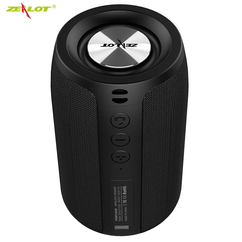 Беспроводная портативная Bluetooth Колонка ZEALOT водонепроницаемая hi fi стереоколонка