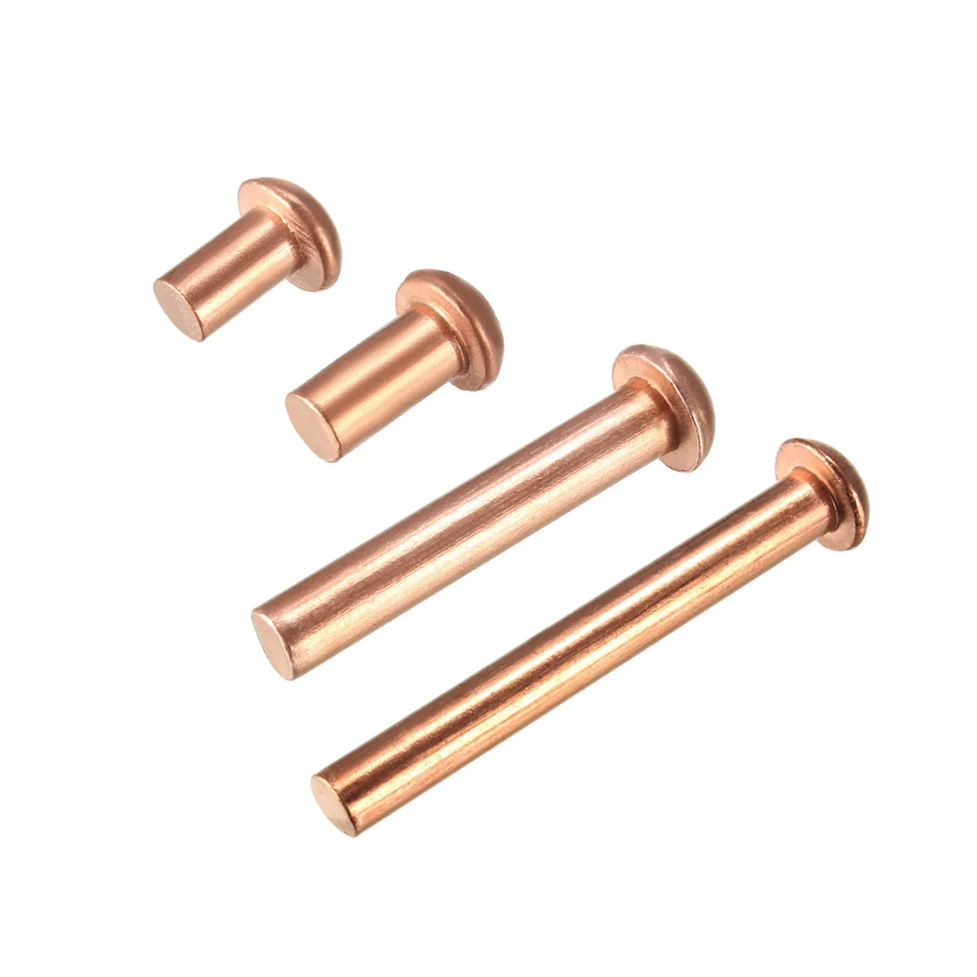 

uxcell 50 Pcs Round Head Copper Solid Rivets Fasteners