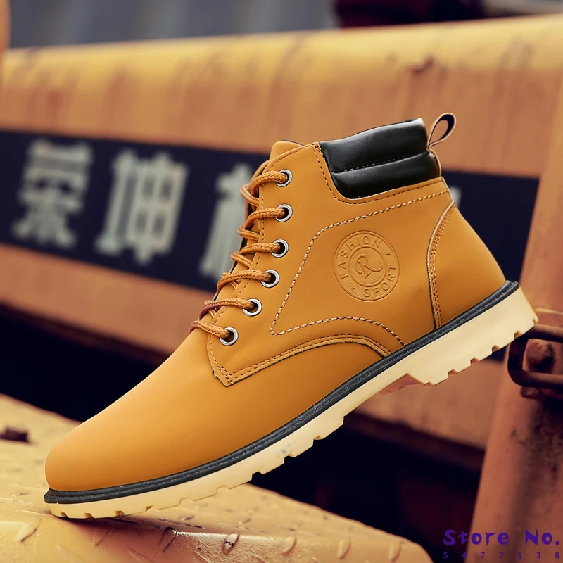 Осенне-зимние ботинки мужские ботильоны модная обувь повседневные кроссовки