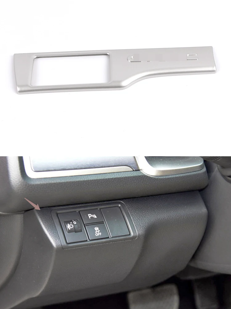 

Для Honda Civic 10, 2016, 2017, 2018, 2019, 2020, 2021, крышка переключателя регулировки фары, декоративная рамка, аксессуары для интерьера