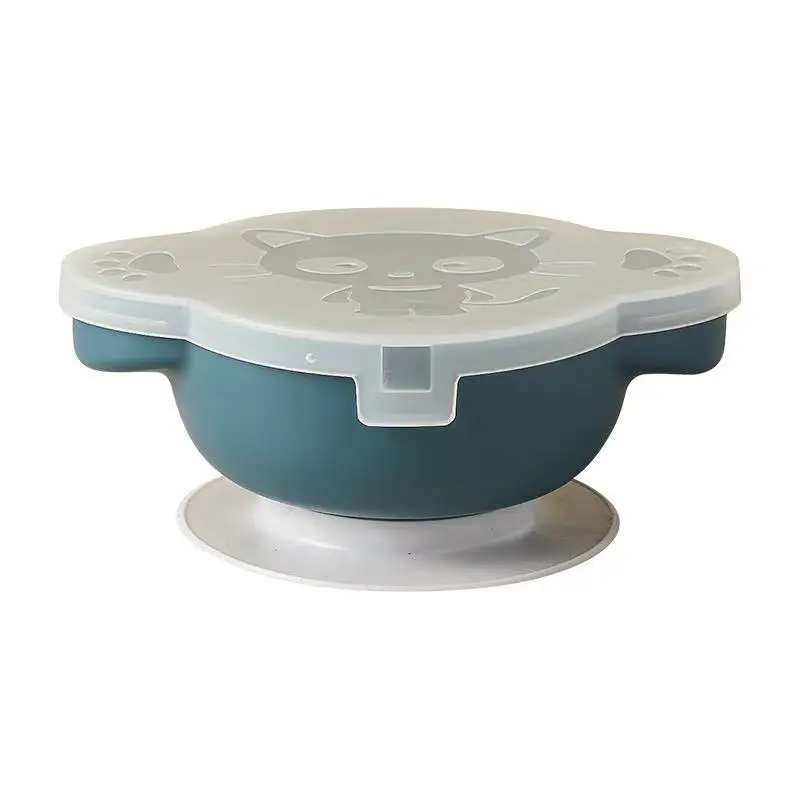 

Baby Plate With A Sucker Feeding Bowl With Cover Travel Tableware Suit Baby Food Meal Training Bowl Solid Plates Dishes For Food