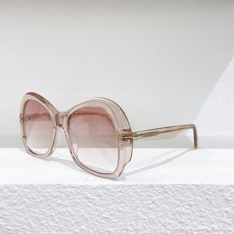 

Brown Black Pink Big Frame Fashion Women's Sunglasses TF874 High Quality Men's Glasses Anti-UV400