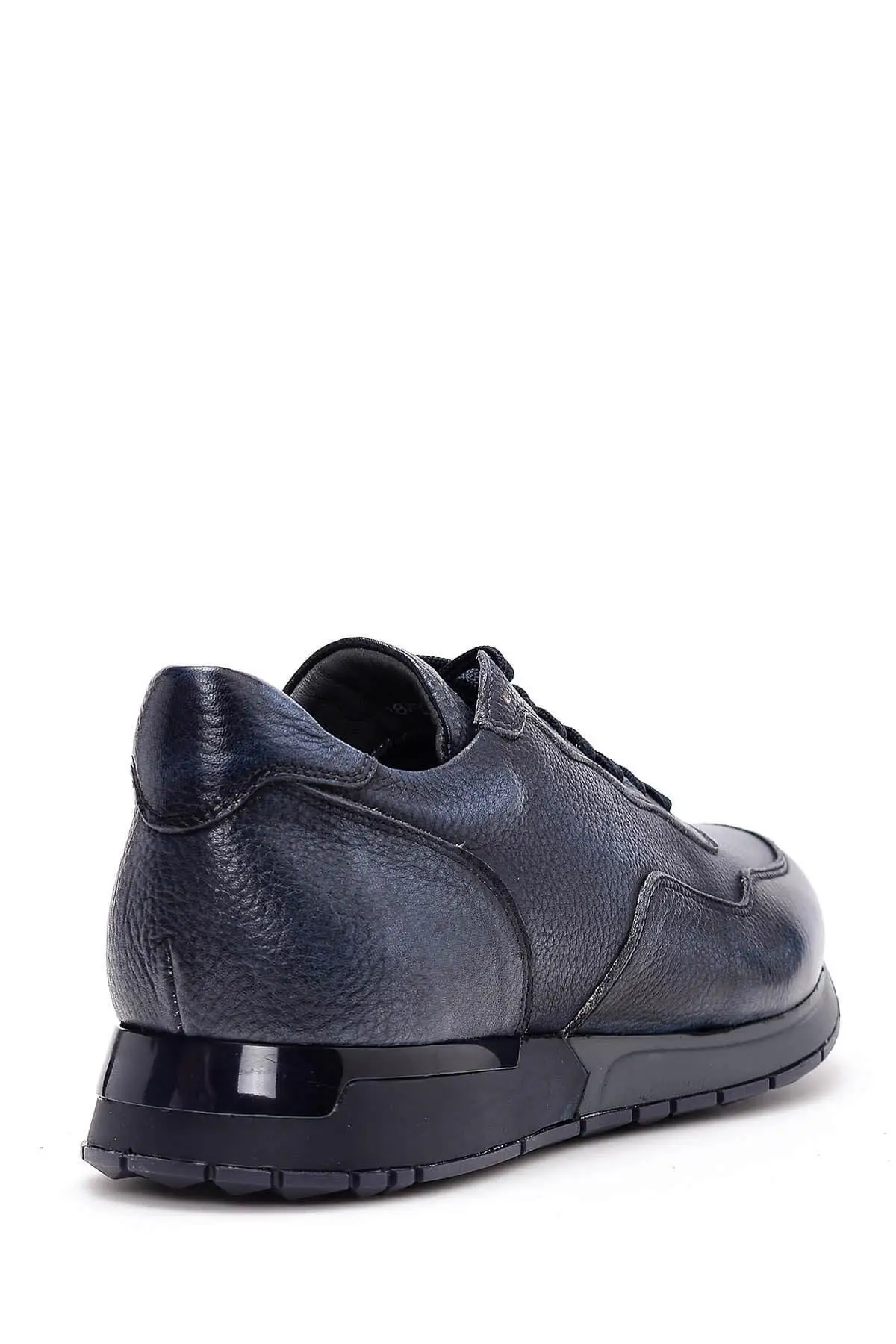 Derimod Genuine Leather Navy Blue Men 'S Sneaker
