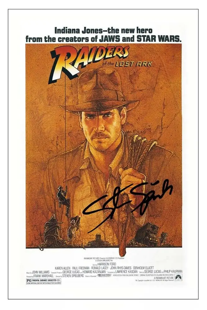 

Шелковый плакат с надписью «RAIDERS OF THE LOST ARK», Стивен Спилберга, 24x36 дюймов
