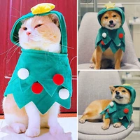 pet christmas tree shawl clothes pet dog clothes jacket cat net christmas tree shawl pet clothes cat costumes product
