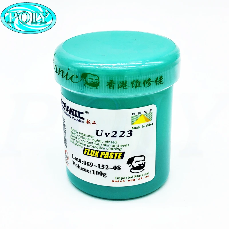 RMA-223-UV MECHANIC 2 в 1 флюс RMA-223-UV 100 г этилированная паяльная паста+ NC-559-ASM 100 г без этилированного флюса - Цвет: RMA-223-UV