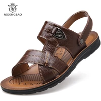 summer genuine leather beach sandals men shoes large size 45 46 47 48 49 50 casual sandals for men soft comfort outdoor man shoe