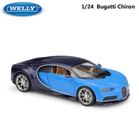 simulator bugatti chiron welly diecast model car 124 scale classic sports car metal alloy race toy car for boy gift collection