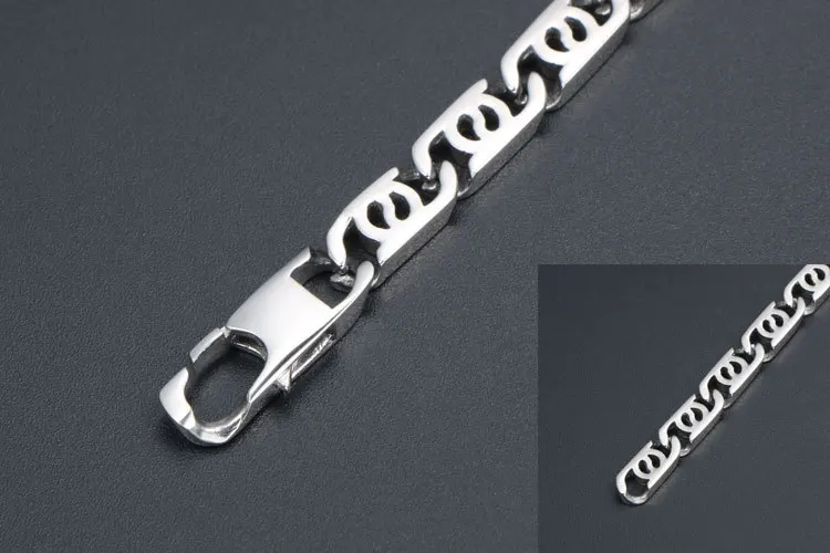 Унисекс Браслет из нержавеющей стали ширина тяжелого браслета 5 4 мм Длина 8