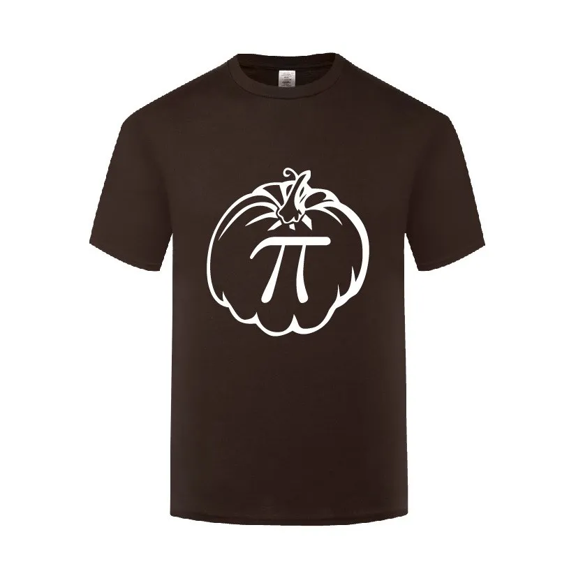 

Funny Pumpkin Pi Cotton T Shirt Street Style Men Round Neck Summer Short Sleeve Tshirts S-3X Tees