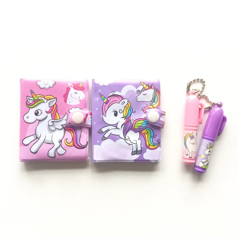 Kawaii единорог; Фламинго портативный мультфильм блокнот+ набор шариковых ручек школьные офисные поставки подарок для детей креативный оптом