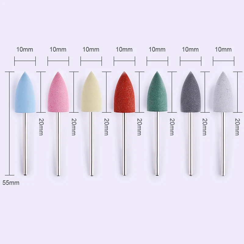 1 Pc Colorful Silicone Nail Drill Bits for Electric Machine Multi-size Shaping Files Art Replacement Tool Accessories | Красота и
