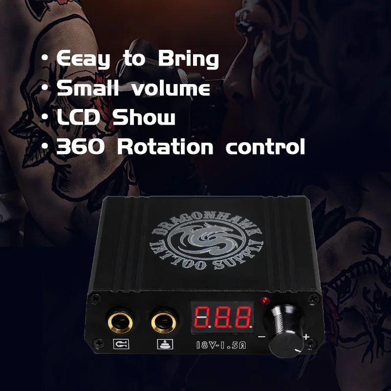 Высококачественный мини-блок питания для татуировки Dragonhawk LCD блока машины |