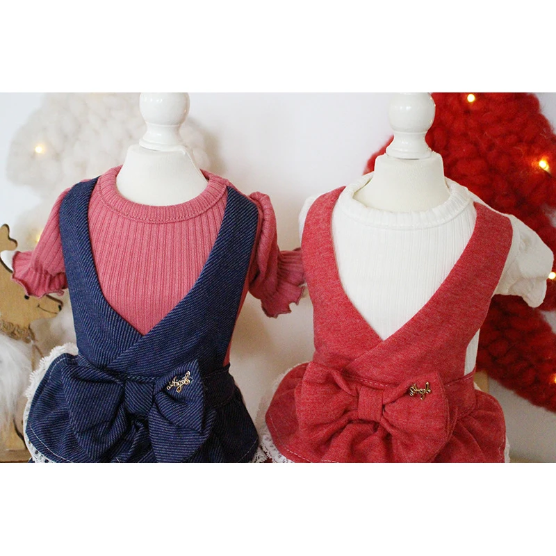 

Dress for Dog Pets Dog Clothes Chihuahua Wedding Dress Skirt Puppy Clothing Spring Dresses for Dogs Jean Pet Clothes