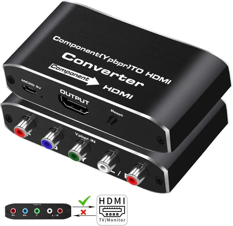 

HDMI-compatible 4K 60Hz Video Audio Converter Adapter For DVD PSP Xbox PS2 to HDTV Monitor 5RCA RGB To HDMI-compatible