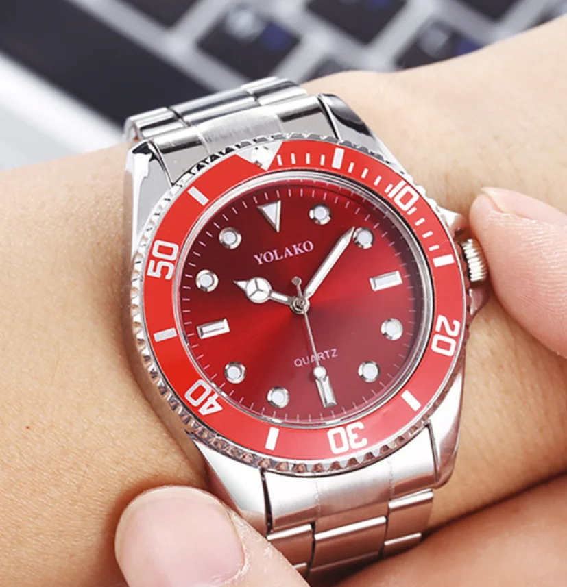 Часы мужские деловые с зеленым циферблатом датой | Наручные часы