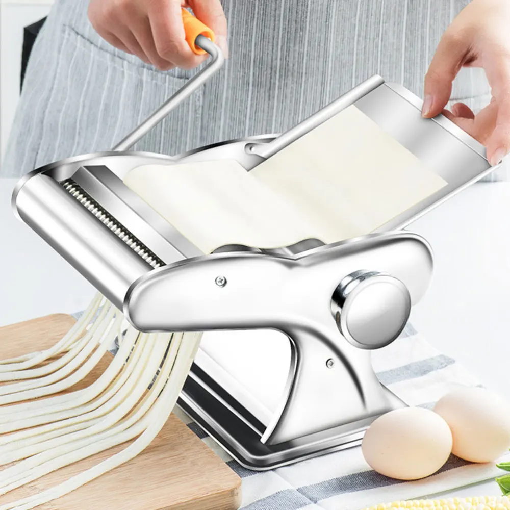 

Practical Home Dumpling Wrapper Maker Noodle Press Machine Noodle Maker (Silver)