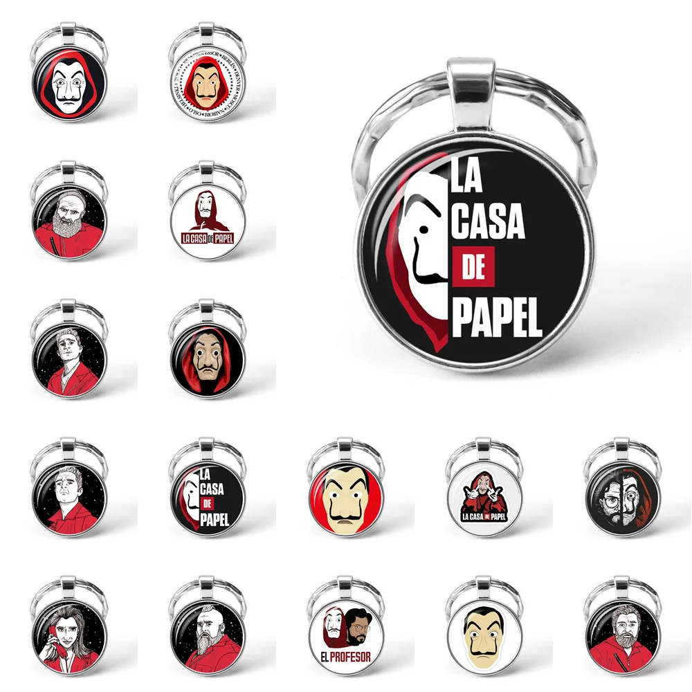 Брелок La Casa De Papel с бумажным домом брелок для ограбления денег Забавный